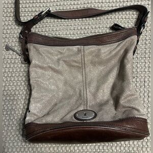 Vintage Fossil Maddox bucket shoulder bag